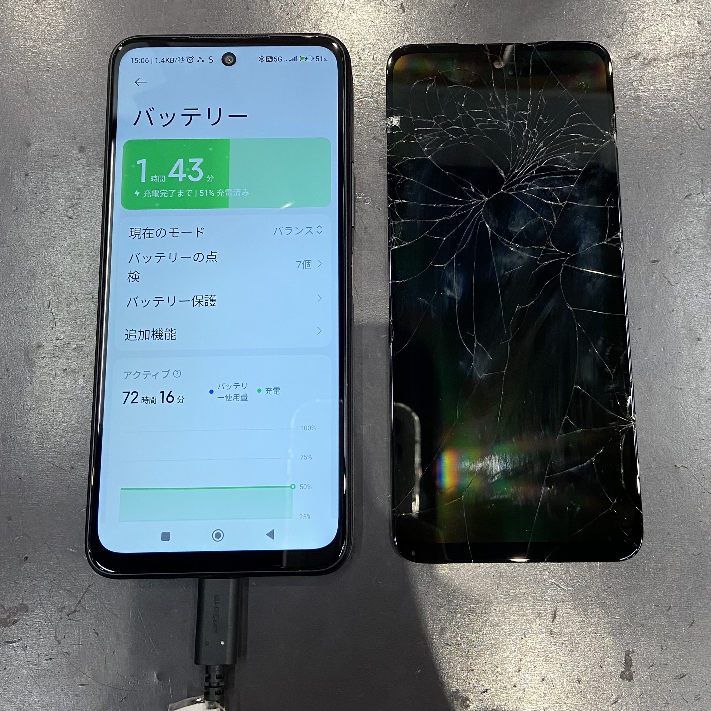 【都城駅前店】バキバキに割れてしまった画面の修理もおまかせください👍【11月28日(金)オープン】